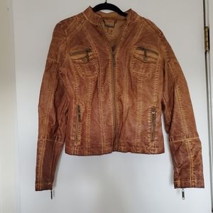 J2 leather jacket brown medium